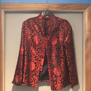 Decorative global and traditional jacket red and black